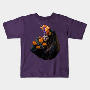 Day of the Dead flowers Kids T-Shirt